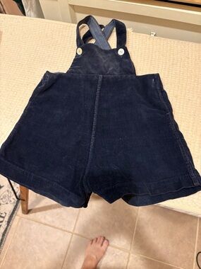 Girls' Navy Corduroy Skort with Cross-Back Straps